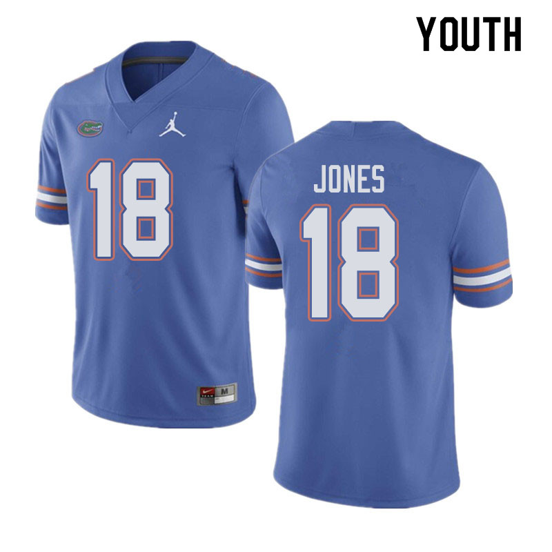 Jordan Brand Youth #18 Jalon Jones Florida Gators College Football Jerseys Sale-Blue